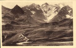 VINTAGE POSTCARD Dauphine Collar of Lautaret the road of Briançon and Meije