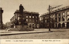 VINTAGE POSTCARD Rheims the Royal Place After the Militaria War