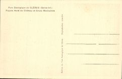 VINTAGE POSTCARD Zoological gardens De Northern Cleres Frontage of the castle and Mexican Cranes Zoo