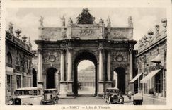 CPA Nancy L'Arc De Triomphe Automobile
