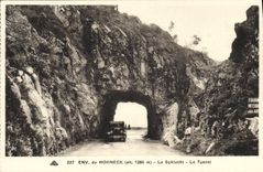 VINTAGE POSTCARD Env de Hohneck Schlucht the Tunnel