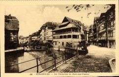 Curtidurías de Estrasburgo de la POSTAL de la VENDIMIA del baño a las plantas