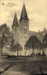 VINTAGE POSTCARD Maredsous Abbey church Entry