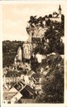 CPA Rocamadour Le Rocher Vu De La Route