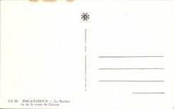 CPA Rocamadour Le Rocher vu de la route de Cahors