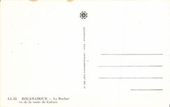 CPA Rocamadour Le Rocher vu de la route de Cahors