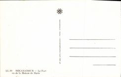 VINTAGE POSTCARD Rocamadour the Fort seen of the house of Marie