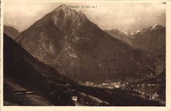 VINTAGE POSTCARD Cauterets the City Peguere and the Valley of Cambasque
