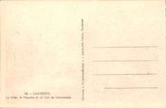 VINTAGE POSTCARD Cauterets the City Peguere and the Valley of Cambasque