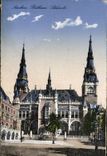 VINTAGE POSTCARD Aachen Rathaus Sudseite