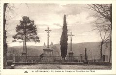 CPA Betharram 11eme station du calvaire et cimetiere des peres