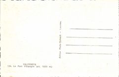 CPA Cauterets Le Pont d'Espagne