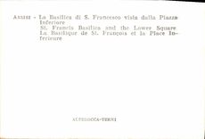 MODERN CARD Assisi Basilica di Francesco Vista paved Piazza Inferiore