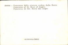 MODERN CARD Assisi Panorama della Pianura Umbra della Rocca