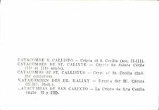 MODERN CARD Catacomb Callisto Cripta di S Cecilia