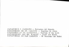 MODERN CARD Catacomb Callisto Battesimo del Signore