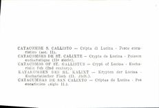 MODERN CARD Catacomb Callisto Cripta di Lucina