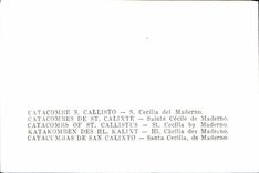 MODERN CARD Catacomb Callisto S Cecilia del Maderno