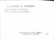 MODERN CARD Chambord the castle Frontage and gardens on Cosson