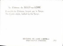 MODERN CARD the Castle of Sully on the Loire Ensemble Of the Castle Bathes By Sange