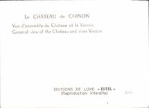 MODERN CARD the Castle of Chinon Overall picture of the Castle and Vienna