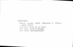 MODERN CARD Venezia Big shot della Stazione E Chiesa degli Scalzi