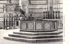 CPA Pisa Interno del Battistero Fonte battesimale 
