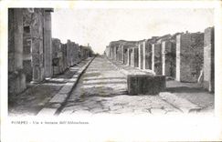 VINTAGE POSTCARD Pompei Via E fontana LED A' bbondauza