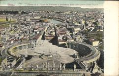 La POSTAL Roma Piazza di S Pedro de la VENDIMIA en el panorama de Vaticano E más allá del preso del citta pavimentó la cúpula