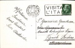 Pez gordo Vittorio Manuel de Roma de la POSTAL de la VENDIMIA