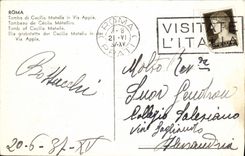 POSTAL Roma Tomban di Cecilia Matella de la VENDIMIA adentro vía ovejas del appia