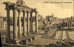 Romano dal Campidoglio de Roma Foro de la POSTAL de la VENDIMIA
