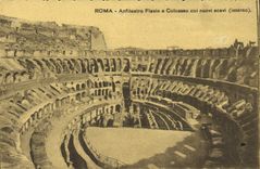 Scavi del nuovi del coi de Roma Anfiteatro Flavio E Colosseo de la POSTAL de la VENDIMIA