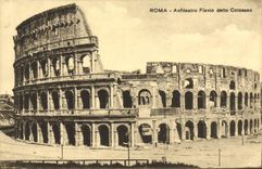 Detto Colosseo de Roma Anfiteatro Falvio de la POSTAL de la VENDIMIA
