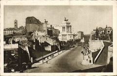 La POSTAL Roma de la VENDIMIA vía LED Impero pavimentó a Basílica di Constantino