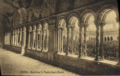 Fuori de la basílica S Pablo de Roma de la POSTAL de la VENDIMIA emparedado