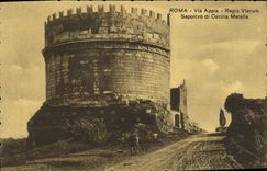 CPA Roma Via Appia Regia Viarum sepolcro de Cecilia Metella 