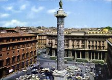 POSTAL MODERNA columna de la plaza de Roma