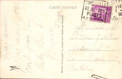 POSTAL Trouville de la VENDIMIA la reina de la estación de tren de la playa