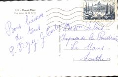 POSTAL MODERNA playa de Tharon vista de la dimensión