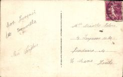 POSTAL Trouville de la VENDIMIA la reina de las escenas de Plags de la playa