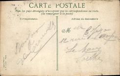 Puesta del sol de Trouville de la POSTAL de la VENDIMIA en el barco de mar