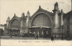 CPA Tours La Gare 