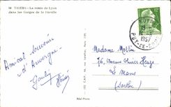 CPM Thiers La route de Lyon dans les Gorges de la Durolle