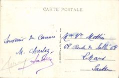 Camino de la POSTAL de la VENDIMIA de la nueva cornisa una esquina del camino hacia Theoule