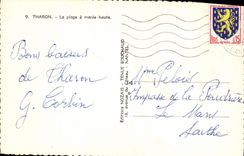 POSTAL MODERNA Tharon la alta marea de la playa