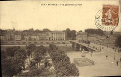 CPA D B Saintes Vue generale du Pont 