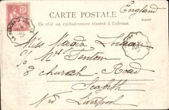 POSTAL de la VENDIMIA el casino del tren de Foncillon Royan