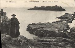 CPA Rotheneuf L'Ermite parmi ses Oeuvres Folklore