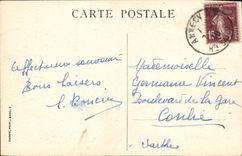 VINTAGE POSTCARD Annecy Lake Duingt Mountain of Entreverne and Coal